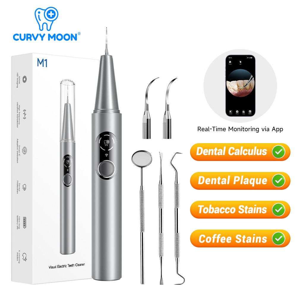 Teeth Whitening Professional - Электрический ультразвуковой очиститель зубов CURVY MOON
