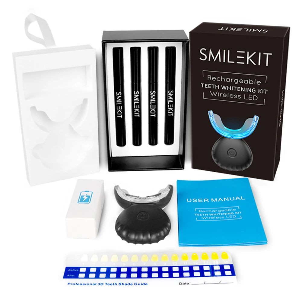 Teeth Whitening Kit With Light - Набор для отбеливания зубов, мини 16