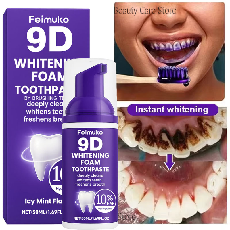 Зубная паста-мусс 9D Purple дл – обзор и цена Teeth Whitening Naturally