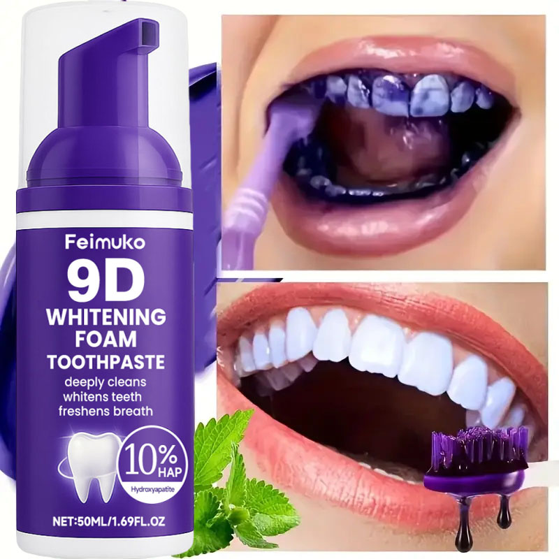 Зубная паста-мусс 9D Purple дл – обзор и цена Teeth Whitening Naturally