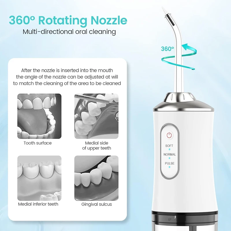 Портативная стоматологическая  – обзор и цена Water Flosser Cordless