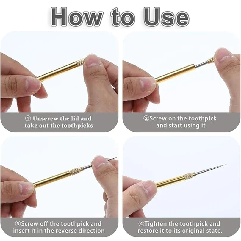 1 шт. портативная титановая и  – обзор и цена Dental Floss Picks