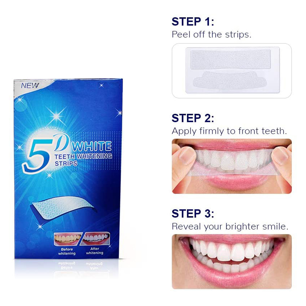 5D-полоски для отбеливания зуб – обзор и цена Teeth Whitening Diy